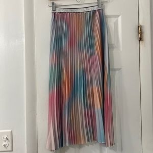 Multi colored midi skirt size small